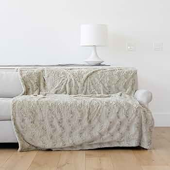GRACED SOFT LUXURIES Feather Extra Large Faux Fur Throw Blanket | Ultra Soft & Fluffy 60x80 inche... | Amazon (US)