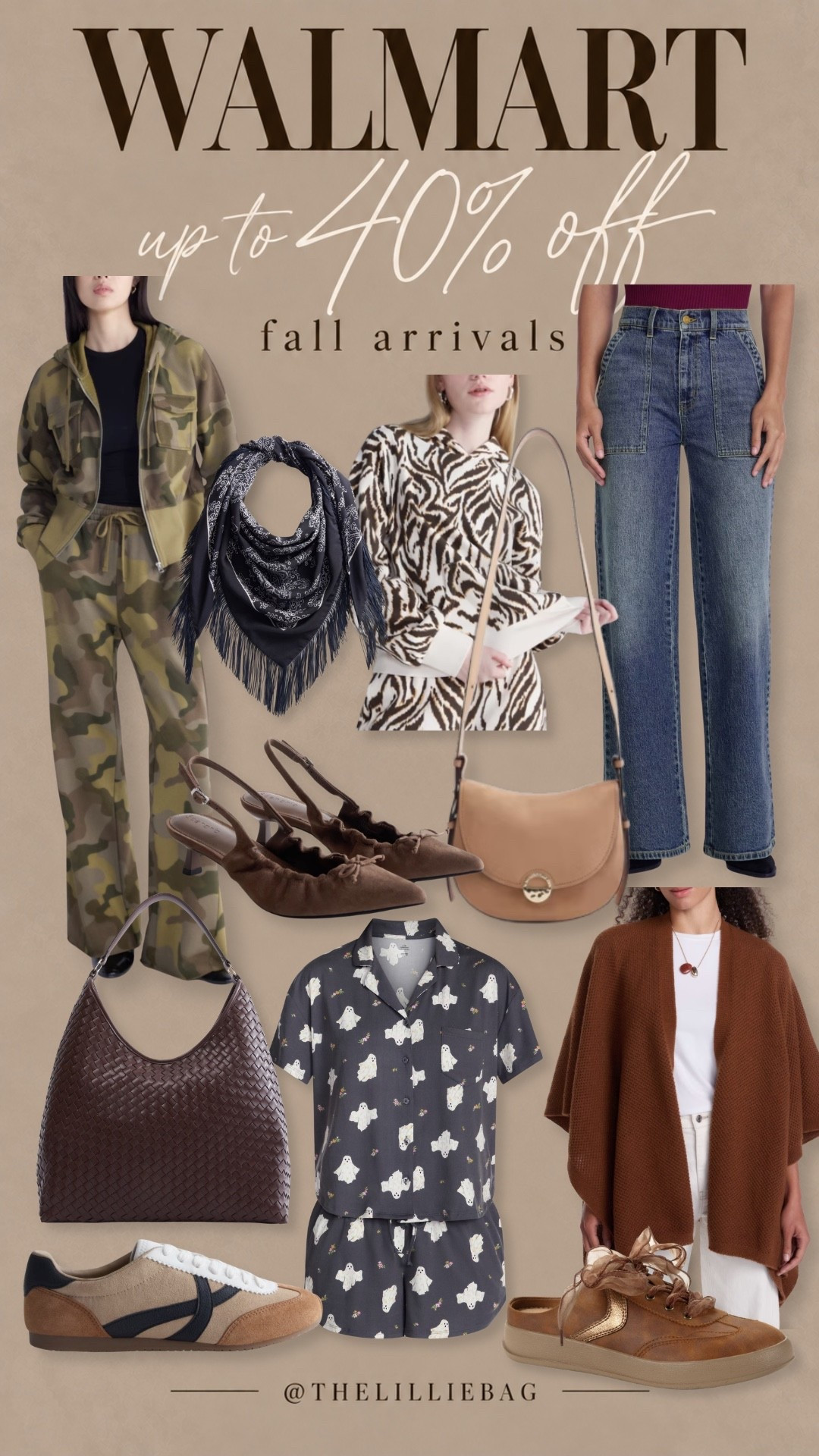 Walmart fall arrivals are calling! 🍂🤎 Up to 40% OFF some really cute finds right now! From camo sets + animal prints to fall denim, cozy layers, sneakers + even the cutest ghost pajamas 👻 There are some fun pieces in this roundup that I wouldn’t skip!

Walmart fall fashion, Walmart finds, fall outfits, Walmart sale, affordable fall fashion