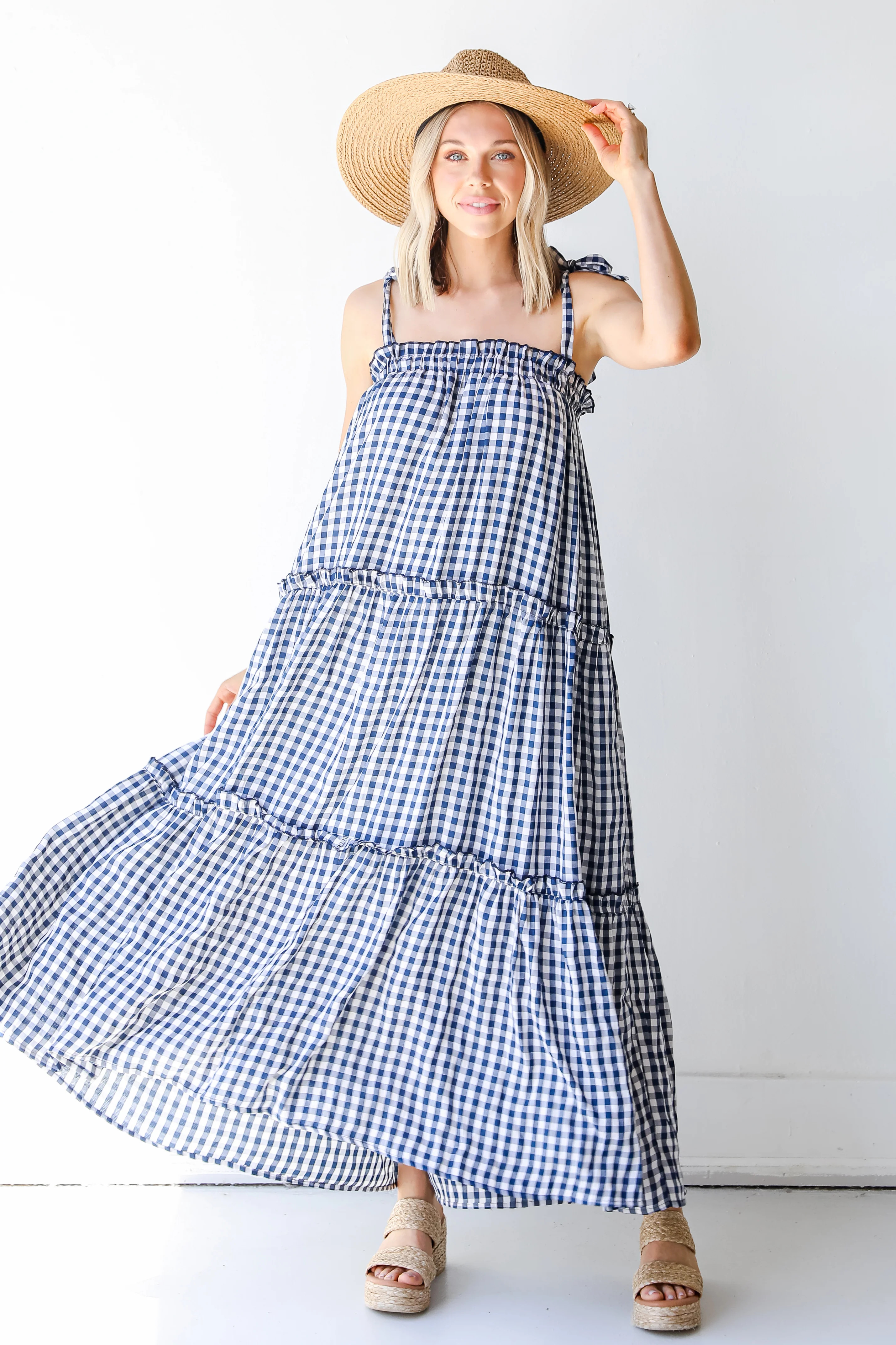 Perfect Dream Gingham Maxi Dress | Dress Up