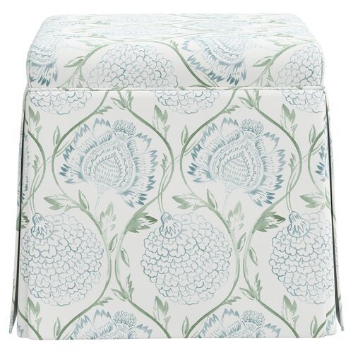 Anne Skirted Ottoman, Ranjit Floral | One Kings Lane