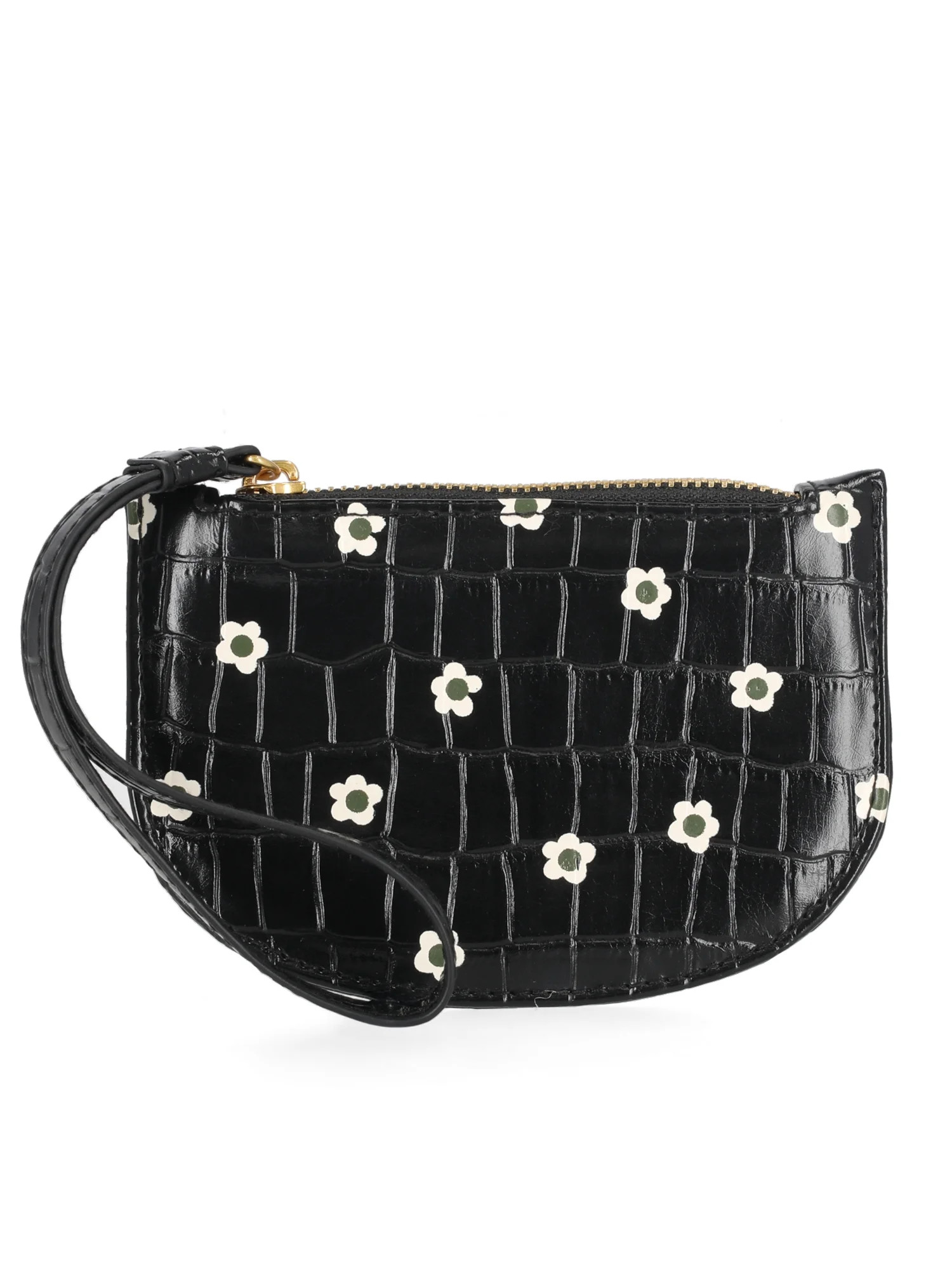 Free Assembly Women's Wristlet Wallet, Croco Black Print | Walmart (US)