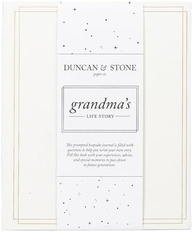 DUNCAN & STONE PAPER CO. 85 Page Grandma Life Story Journal - Linen Bound Grandma's Life Story Bo... | Amazon (US)