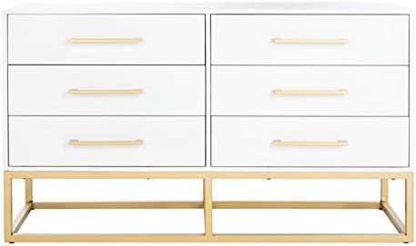 Safavieh Couture Home Estelle White 6-drawer Dresser | Amazon (US)