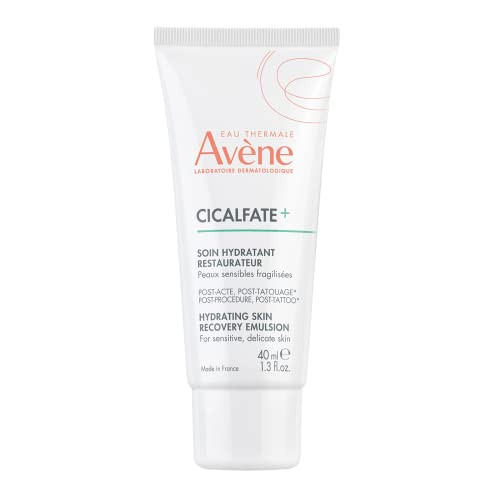 Avène Cicalfate+ Hydrating Skin Recovery Emulsion for post-procedure & post-tattoo, helps restore skin barrier, 24hr hydration, 1.3 Fl Oz | Amazon (US)