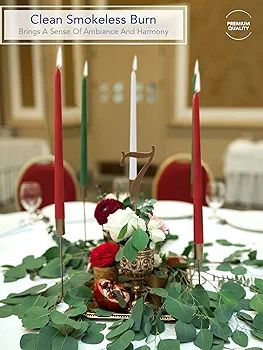 Royal Imports Unscented Taper Candles, Tall Elegant, Dripless & Smokeless, Hand-Dipped for Weddin... | Amazon (US)