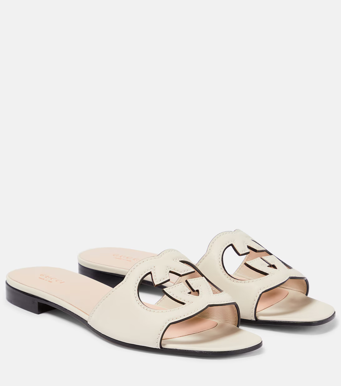 Interlocking G cutout leather sandals | Mytheresa (UK)