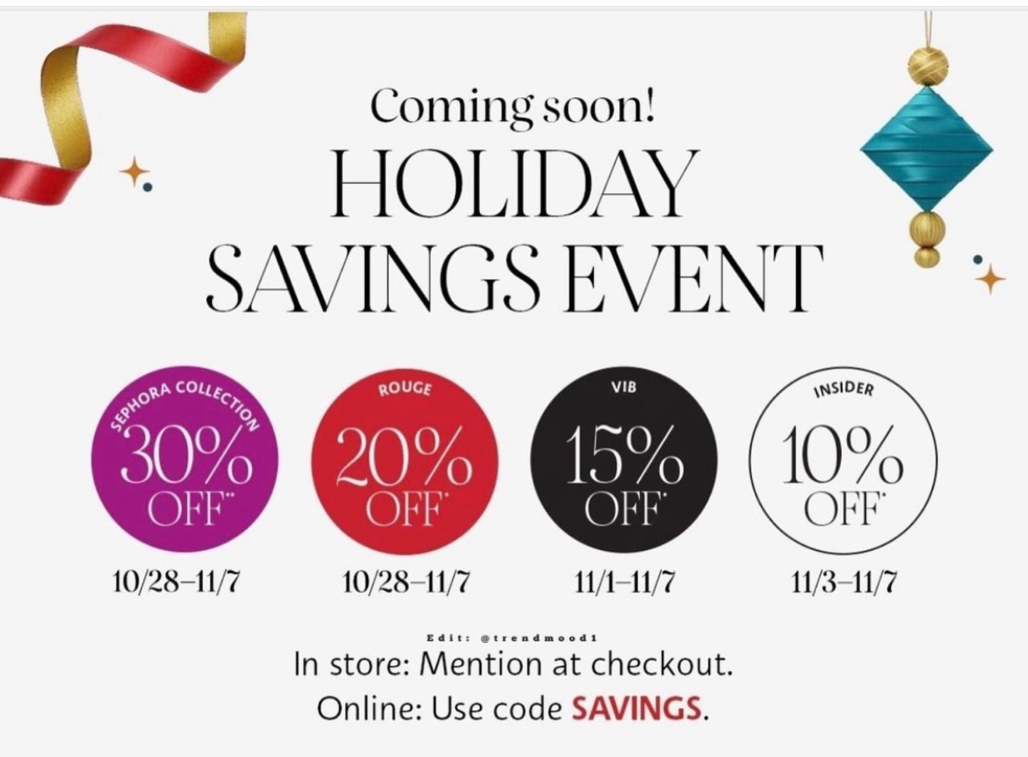 The Sephora Holiday Savings Event ends tomorrow Use code SAVINGS 

#LTKbeauty #LTKHoliday #LTKSeasonal