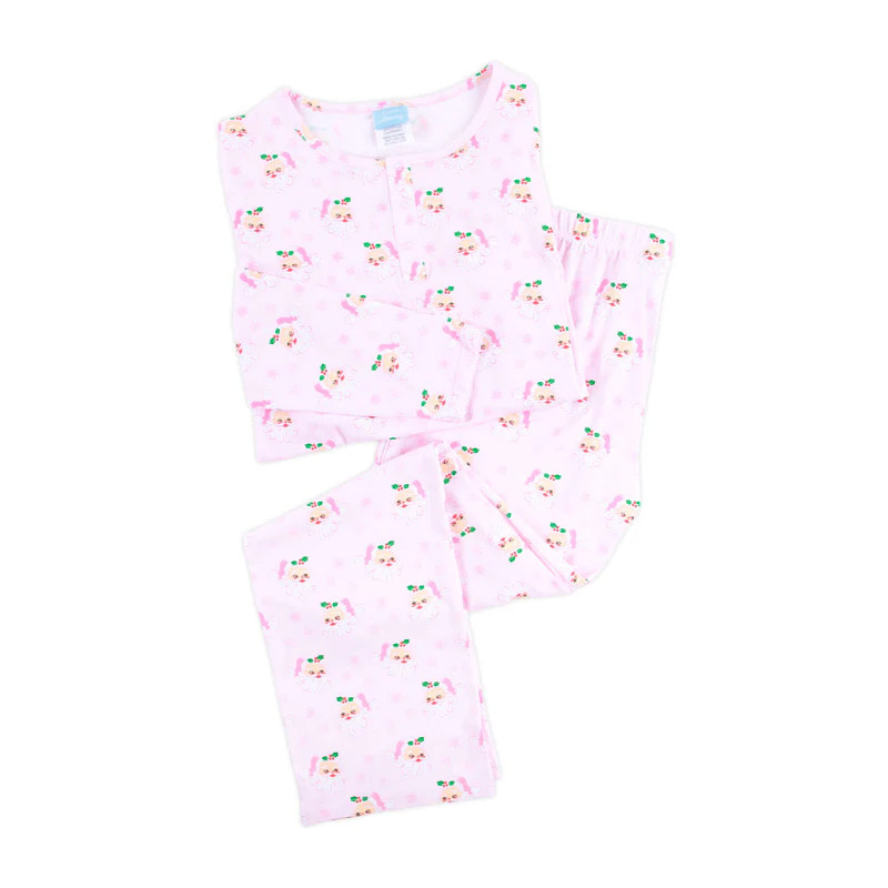 Vintage Santa Pink Print Women's Pajamas | Classic Whimsy