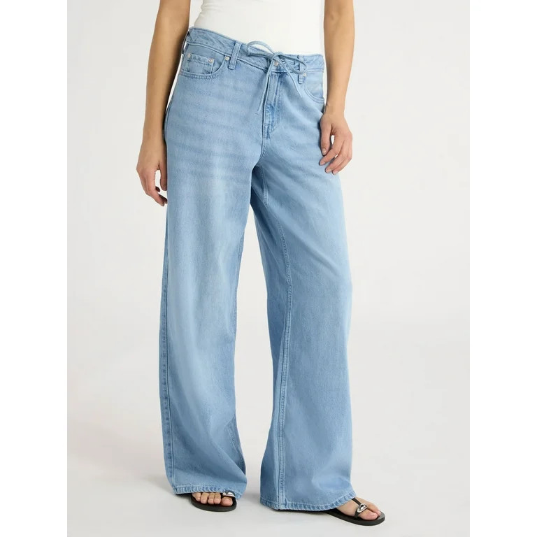 Scoop Women’s and Women's Plus Relaxed Low Slung Jeans, Sizes 0-28W | Walmart (US)
