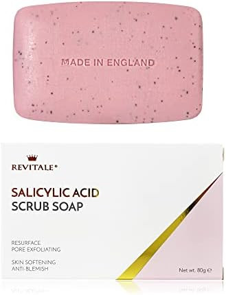 Salicylic Acid Scrub Soap Pore Exfoliating, Acne Fighting, Softening Skin, Anti-Blemish, Removes War | Amazon (US)
