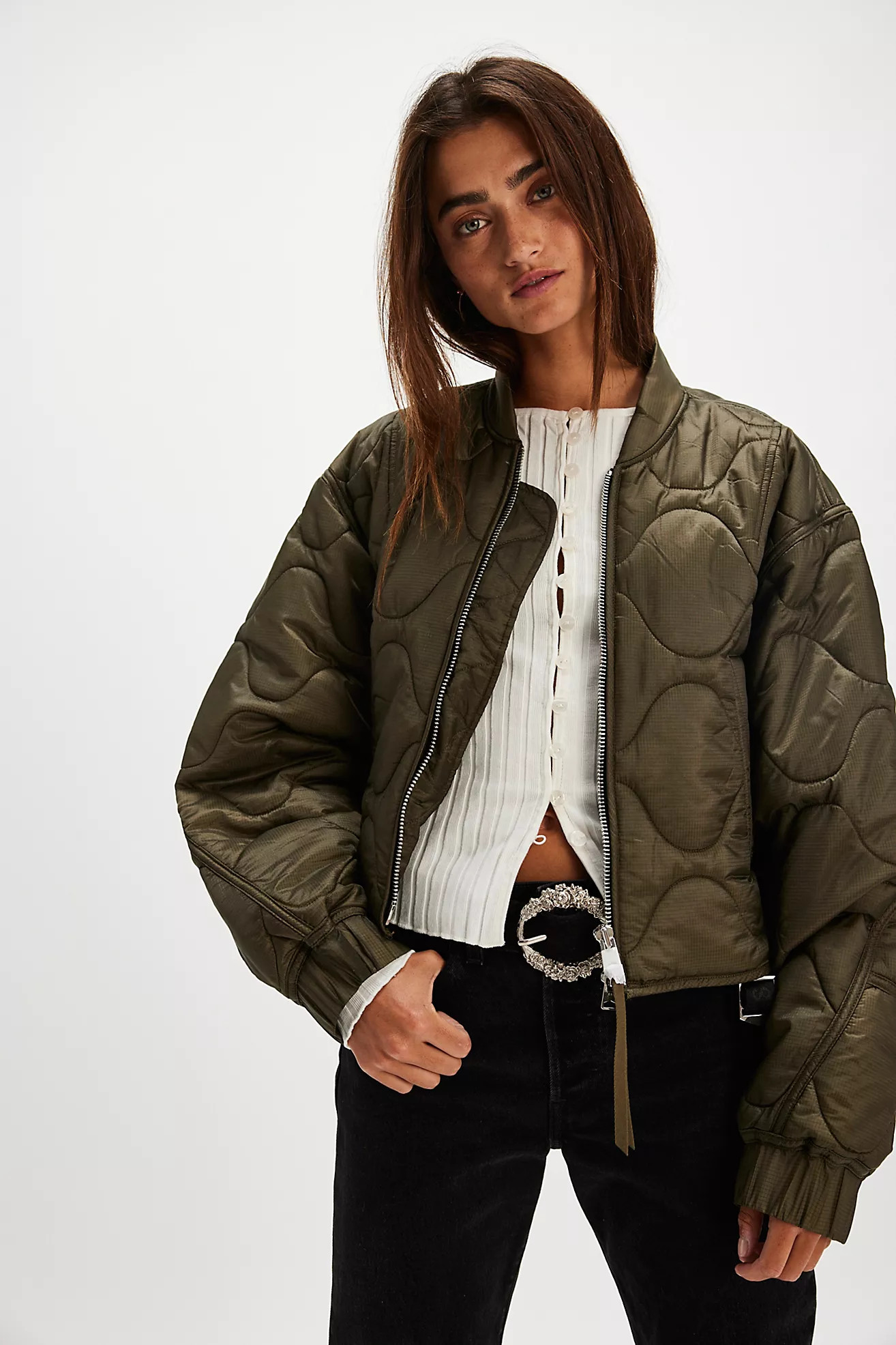 AGOLDE x Shoreditch Ski Club Iona Quilted Jacket | Free People (Global - UK&FR Excluded)