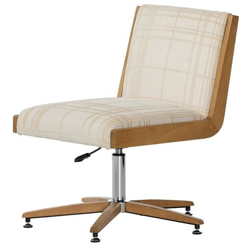 Theo Desk Chair, Sheffield Ivory Box Print | One Kings Lane