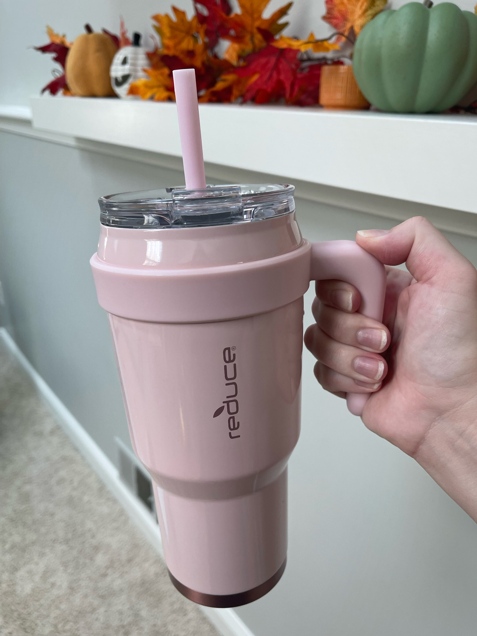 Needed a new water bottle and found this cutie at Target today! I know Stanley cups are all the rage right now but I saw this and thought it had very comparable features. So far, really loving it! A couple different colors, keeps things cool/sweat proof, dishwasher safe, spill proof, and a whopping 40oz which I love so I’m drinking plenty of water while nursing. 

#target #targetfinds #targetforthewin #waterbottle #stanleycupdupe #reducewaterbottle #watertumbler 

#LTKunder50