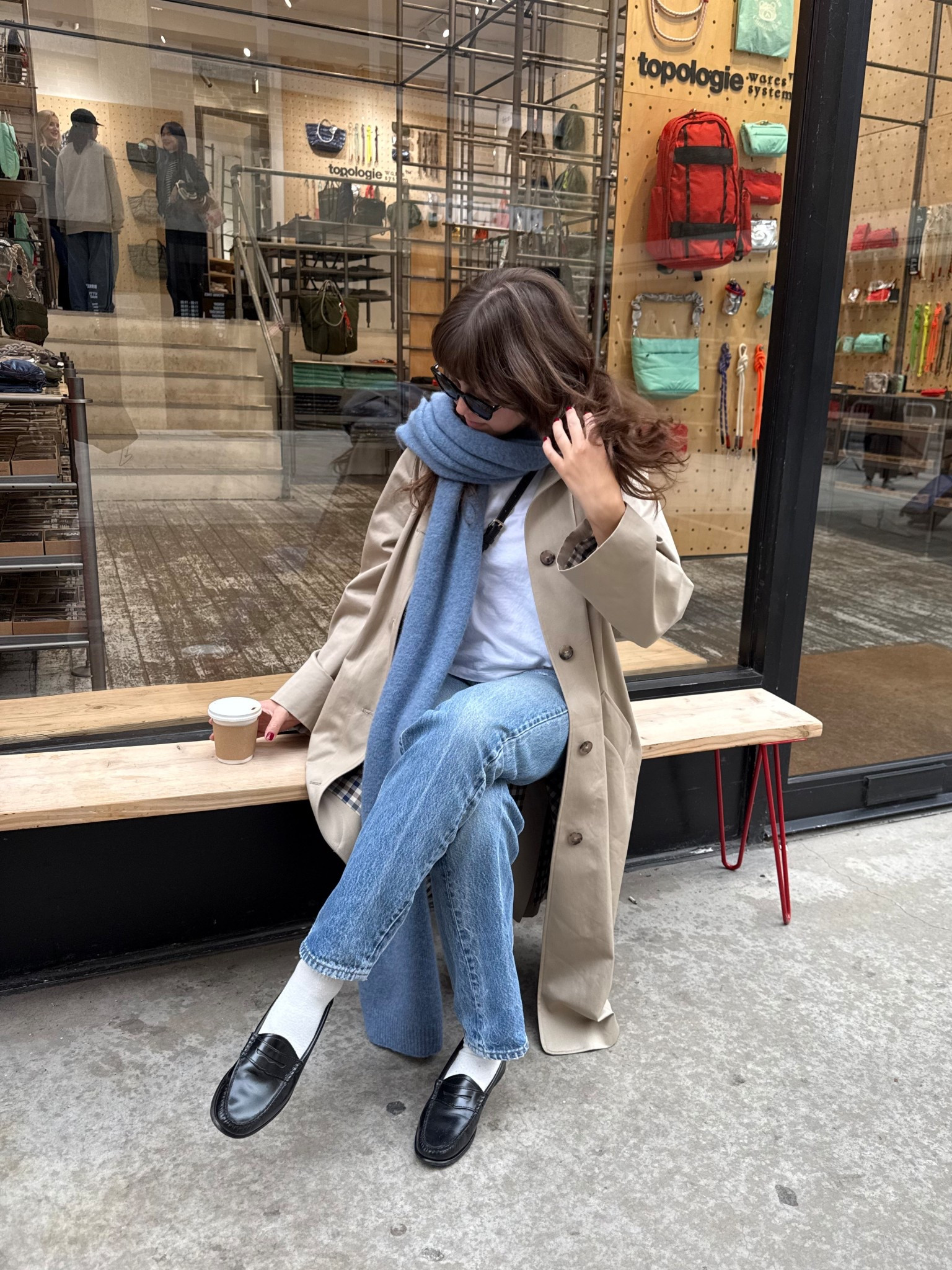 Bundled up in my Sezane Clyde trench and Marianne scarf in London

#LTKSeasonal #LTKootd