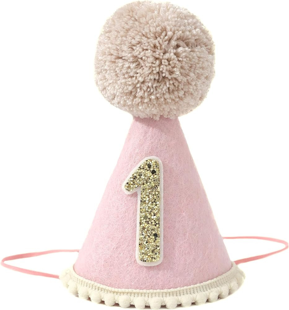 LINGANA First Birthday Hat for Baby - 1st Birthday Party Decor for Baby Show,1st Birthday Outfit ... | Amazon (US)