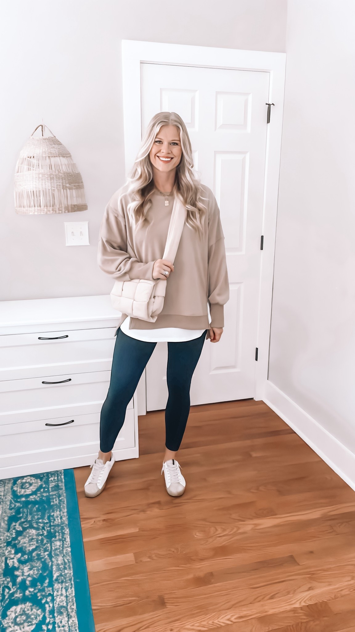 There’s nothing better than a sweatshirt that’s legging friendly - this one is so comfortable and is one of my bestsellers! Paired it with a white layering tee and no front seam leggings!  

Wearing size medium in the sweatshirt and tee, size small in the leggings 

#amazondeals #amazonmusthave #momstyle #winterstyle #winterfashion 

#LTKTall #LTKSaleAlert #LTKFindsUnder50
