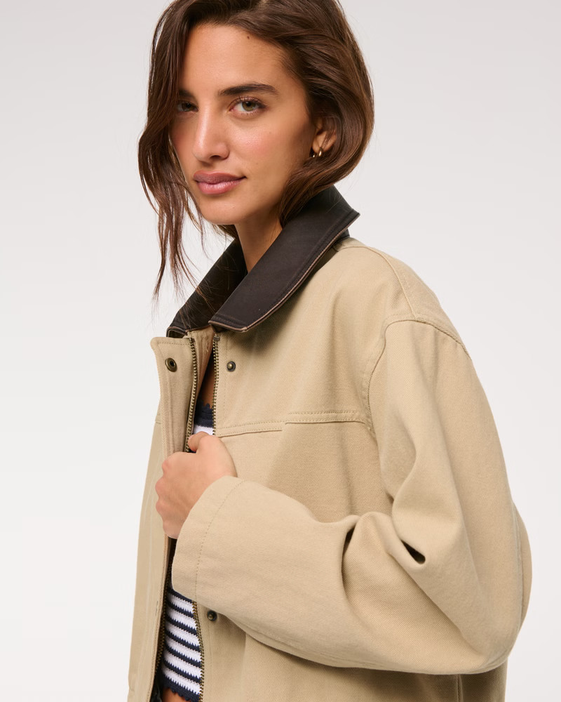 Cinched Waist Workwear Jacket | Abercrombie & Fitch (UK)