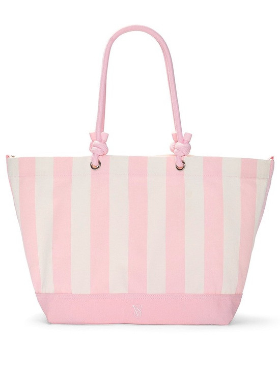 NWT Victoria\u2019s Secret Iconic Heritage Stripe Rope Handle Canvas Tote Bag | Poshmark