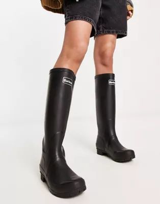 Barbour Abbey wellington boot with logo detail in black | ASOS (Global)
