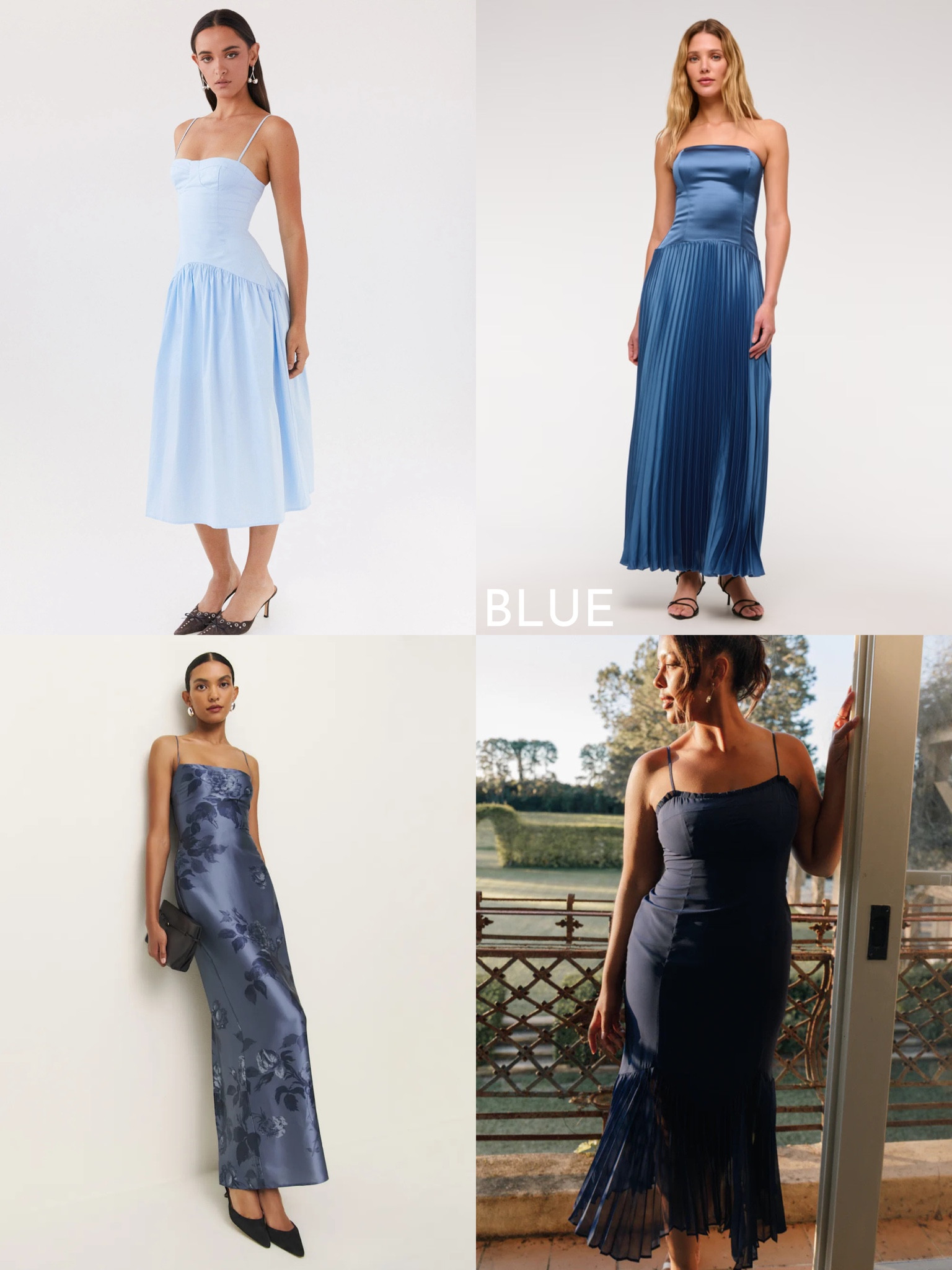 Blue wedding guest dresses #weddingguest 