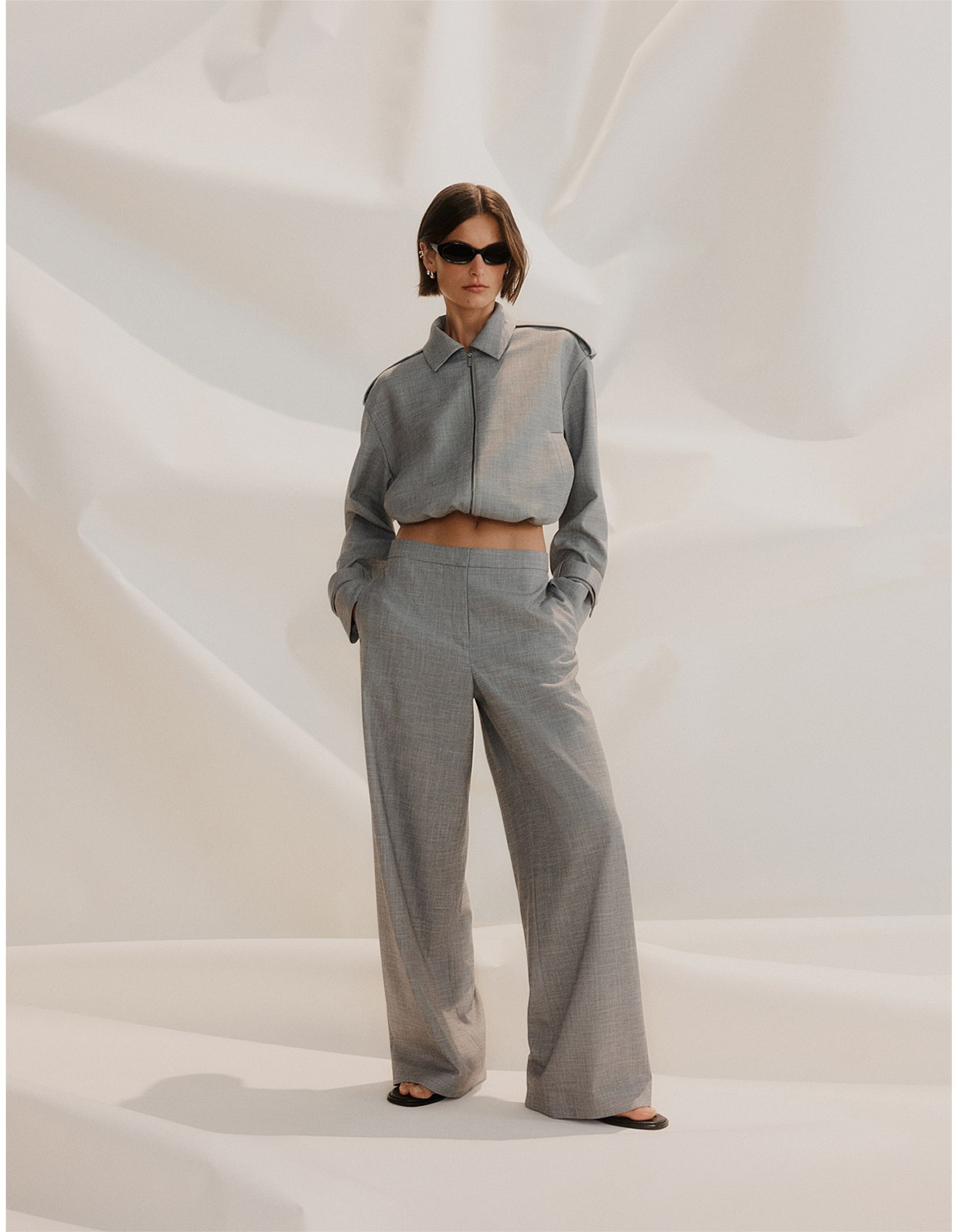 Flat Tailored Pant | David Jones (Australia & New Zealand)
