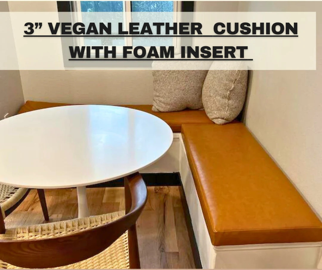 3 Vegan Leather Cushion Bench Seat Bay Window Cushion RV Cushion Van Cushion Banquette Seating Mu... | Etsy (US)