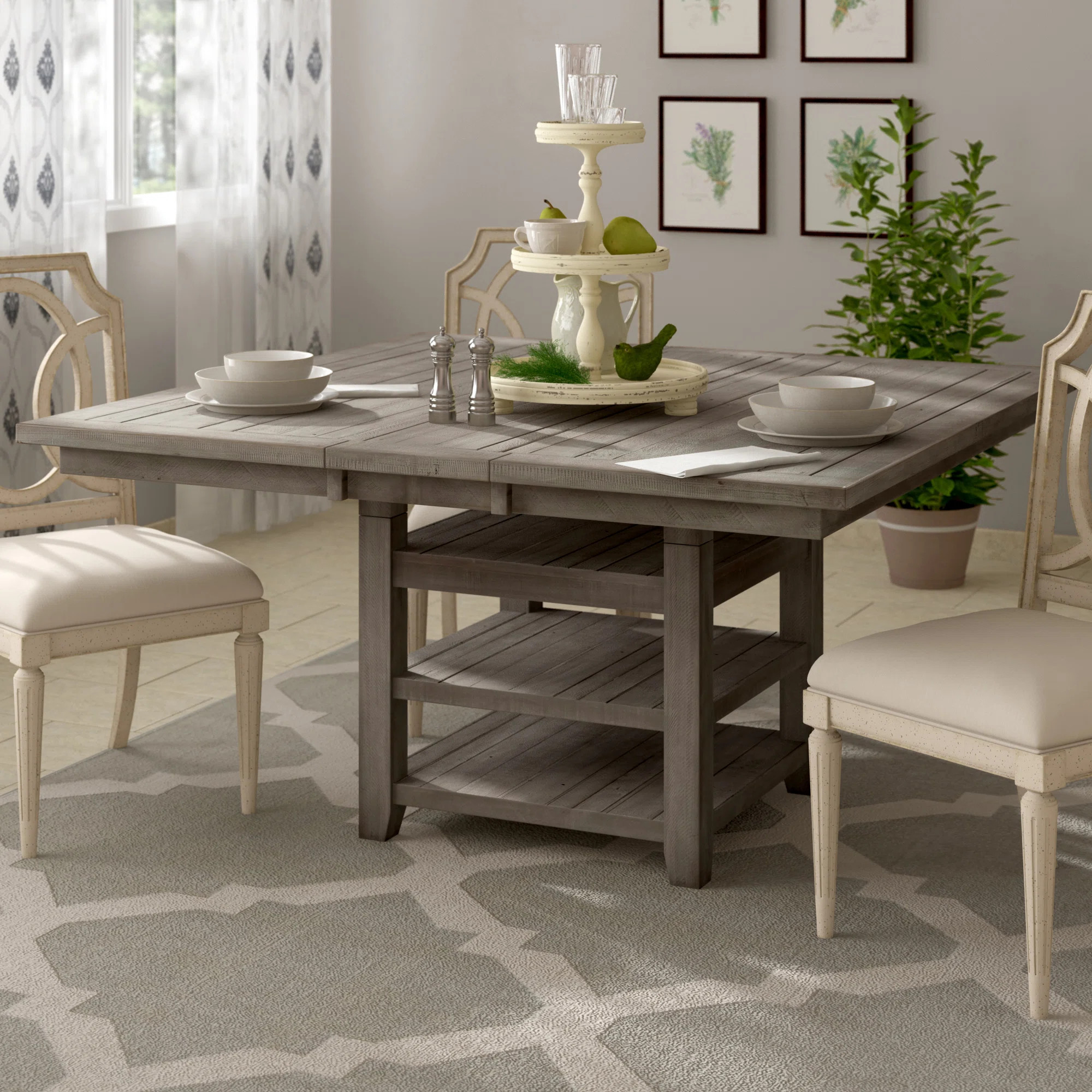 Kenia Extendable Pine Solid Wood Dining Table | Wayfair North America