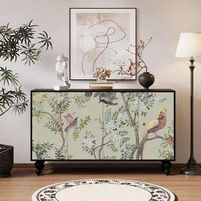 Adian 59" Wide Walnut Solid Wood Sideboard | Wayfair North America