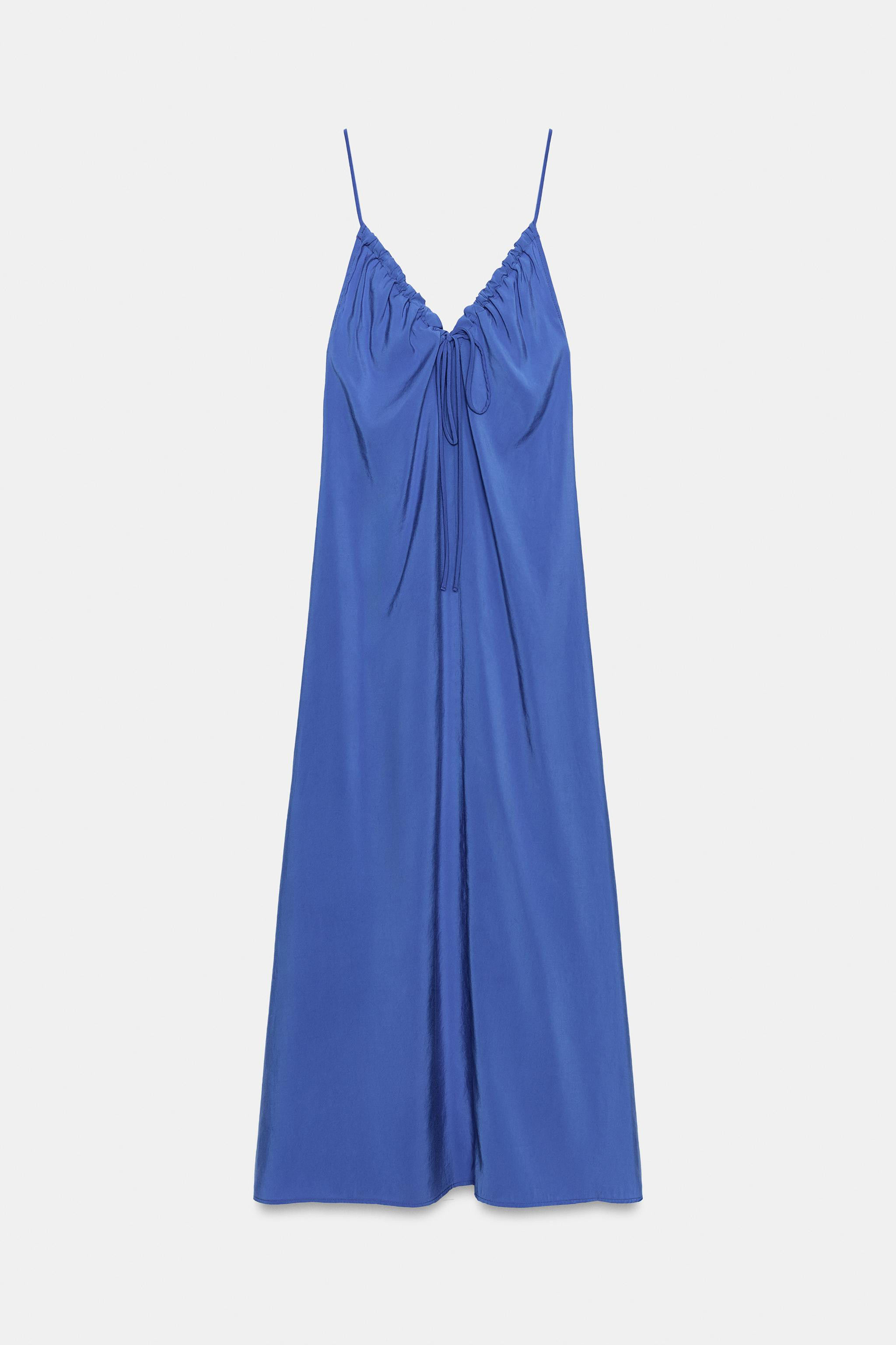 FLOWY TIED MIDI DRESS | Zara US