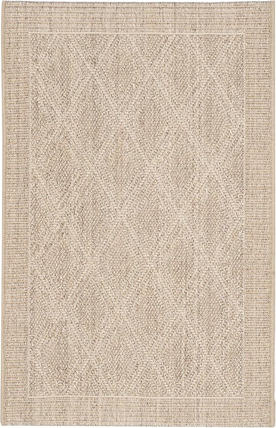 SAFAVIEH Palm Beach Collection Accent Rug - 2' x 3', Sand, Sisal & Jute Design, Ideal for High Tr... | Amazon (US)