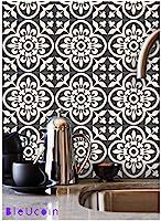 Moroccan Encaustic Tile Stickers for Kitchen Bathroom Peel and Stick Tile Vinyl Decal 4 x 4in Pack o | Amazon (US)