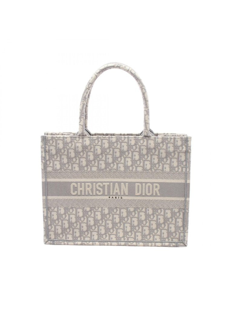 Dior Tote Bag Book Gray Canvas | Poshmark