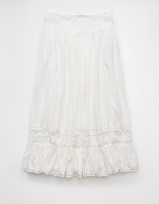 AE High-Waisted Ruffle Maxi Skirt | American Eagle Outfitters (US & CA)