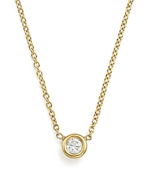 Zoe Chicco 14K Yellow Gold Choker with Diamond Pendant, 14 | Bloomingdale's (US)