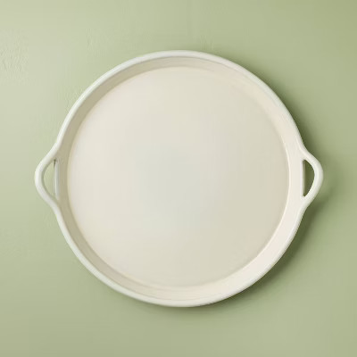 17.5" Oversized Ceramic Tray with Handles Cream - Hearth & Hand™ with Magnolia | Target