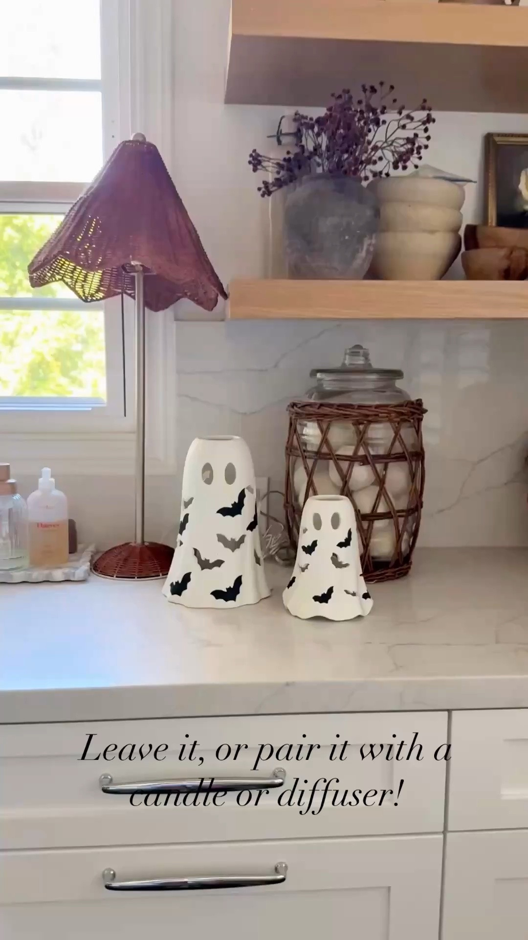 So cute with a diffuser underneath! You can even choose different colors to light it with!