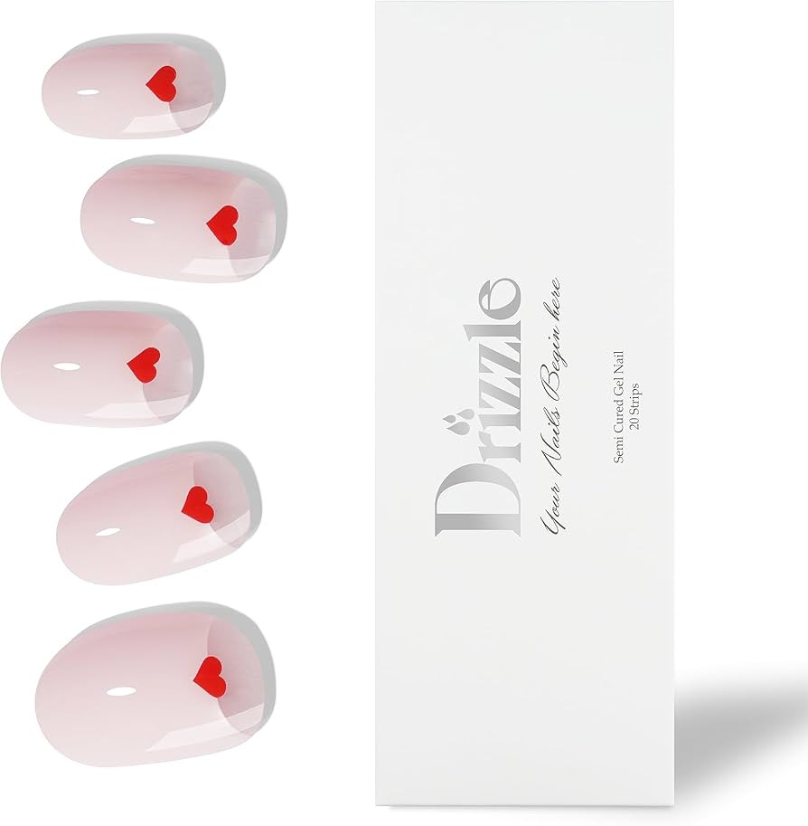 Drizzle Semi Cured Gel Nail Strips, Real Nail Polish Art Stickers (UV/LED Light Required),Glossy,... | Amazon (US)