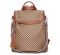 BROMEN Backpack Purse for Women Leather Anti-theft Travel Backpack Fashion Shoulder Bag | Amazon (US)