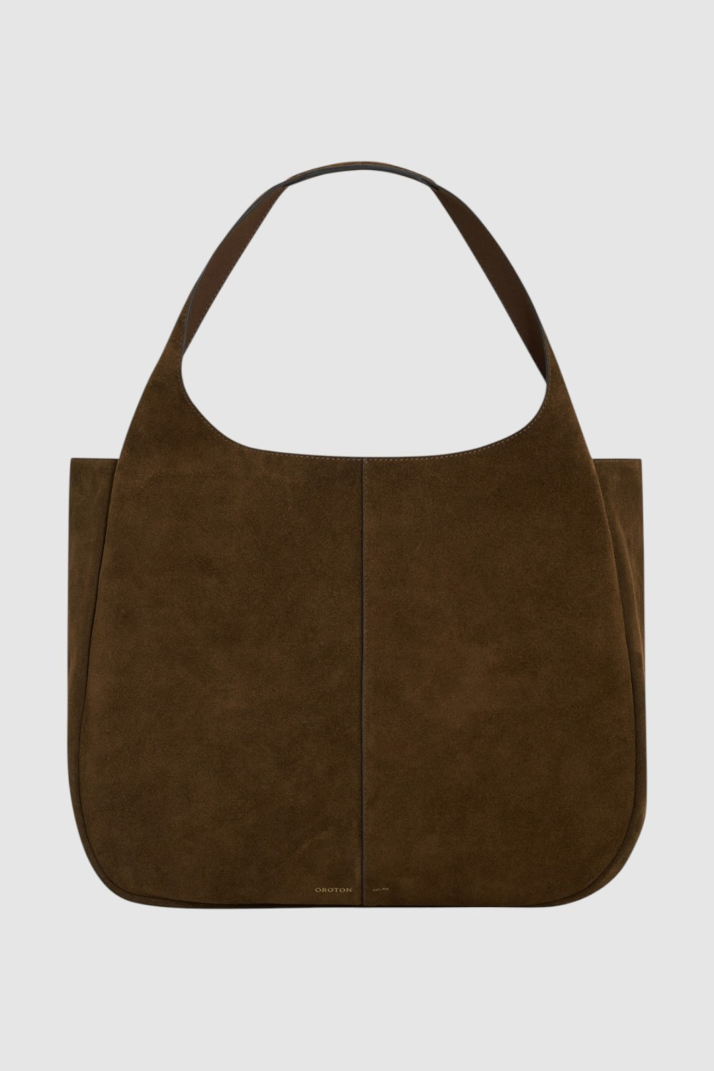 Emilia Suede Large Tote Husk Brown | Oroton