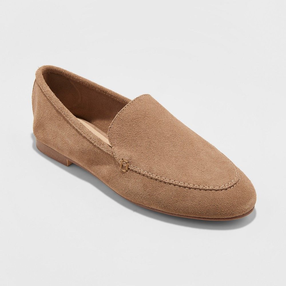 Women's Mila Suede Loafers - A New Day Taupe (Brown) 6 | Target