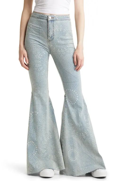 Free People We the Free Just Float On Flare Jeans in Indigo Combo at Nordstrom, Size 26 | Nordstrom