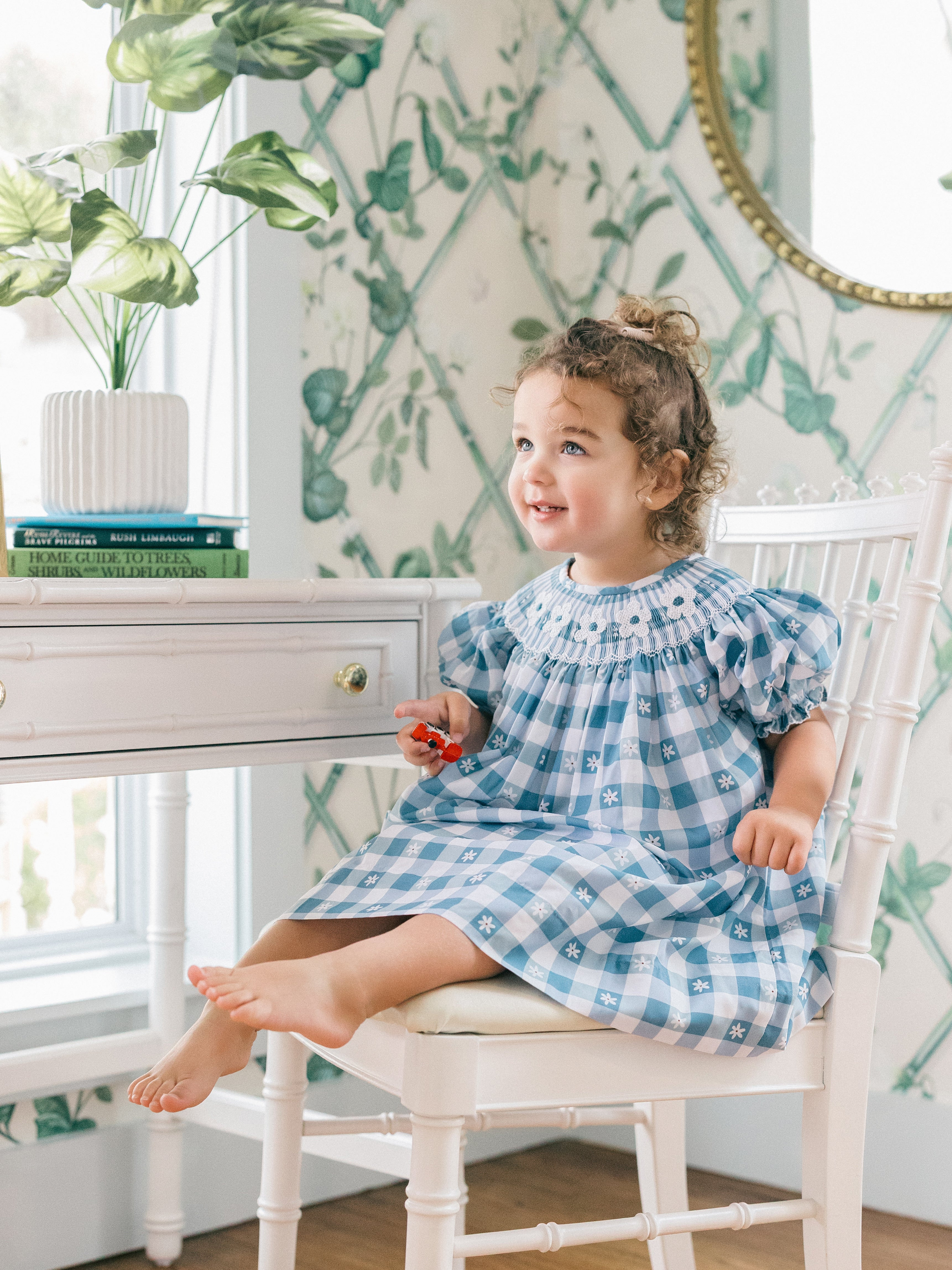 Daisy Gingham Smocked Dress | Poppy Kids Co
