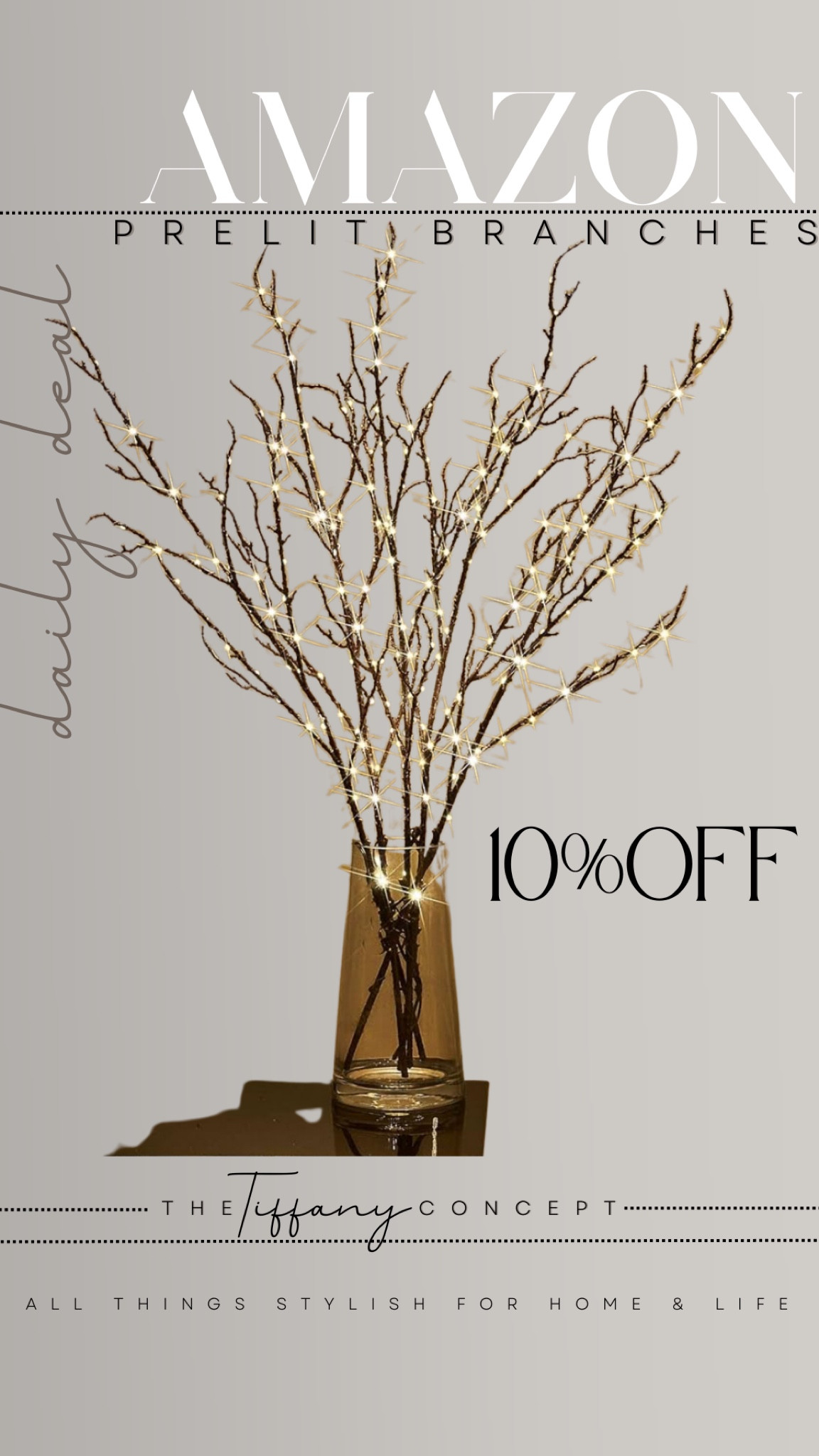 These pre lit branches have 200 fairy lights and are 10% off right now! These branches are great to bring a cozy ambiance to your home. You can add them to greenery or have them stand alone. They could also be used all year long! 

#LTKHome #LTKSaleAlert #LTKHoliday