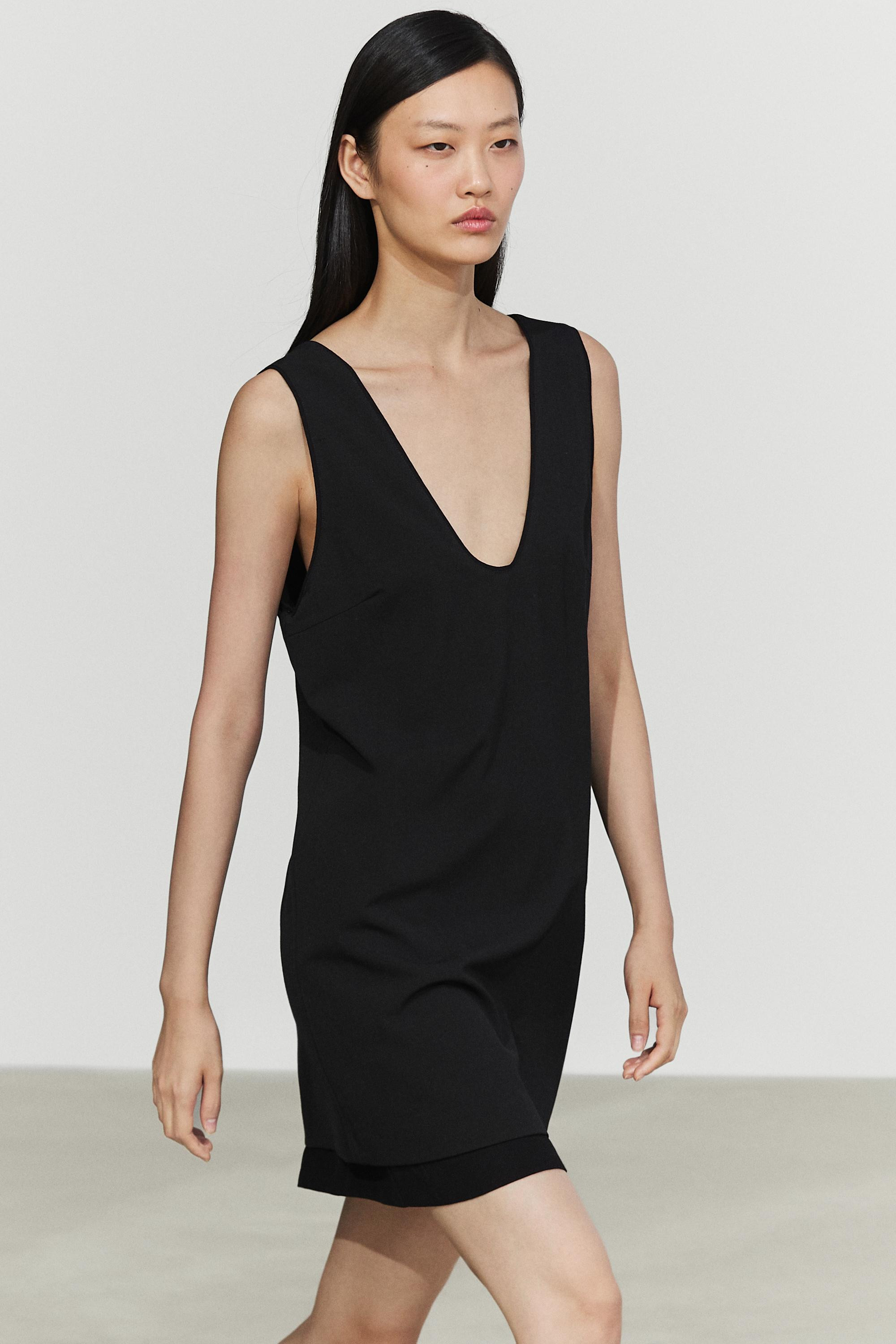 Double-fabric mini dress | Massimo Dutti UK