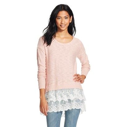 Women's Lace Pullover Sweater - Mossimo Supply Co.  (Junior's) | Target