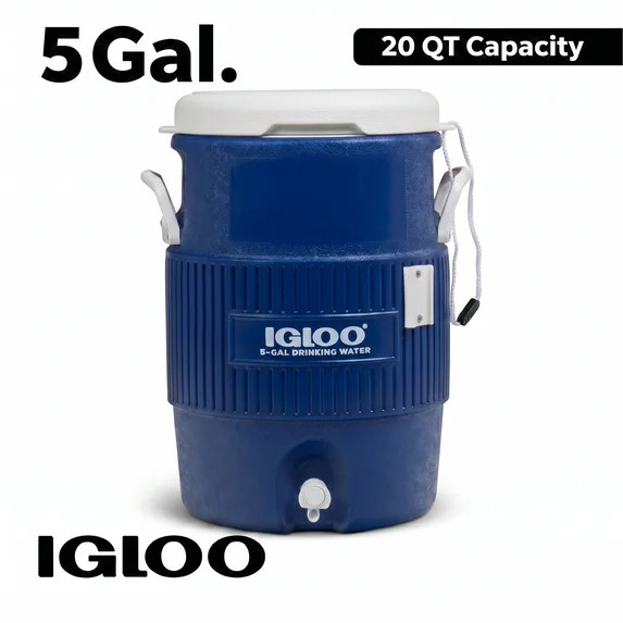 Igloo 5 Gallon Heavy-Duty Beverage Cooler, Blue | Walmart (US)