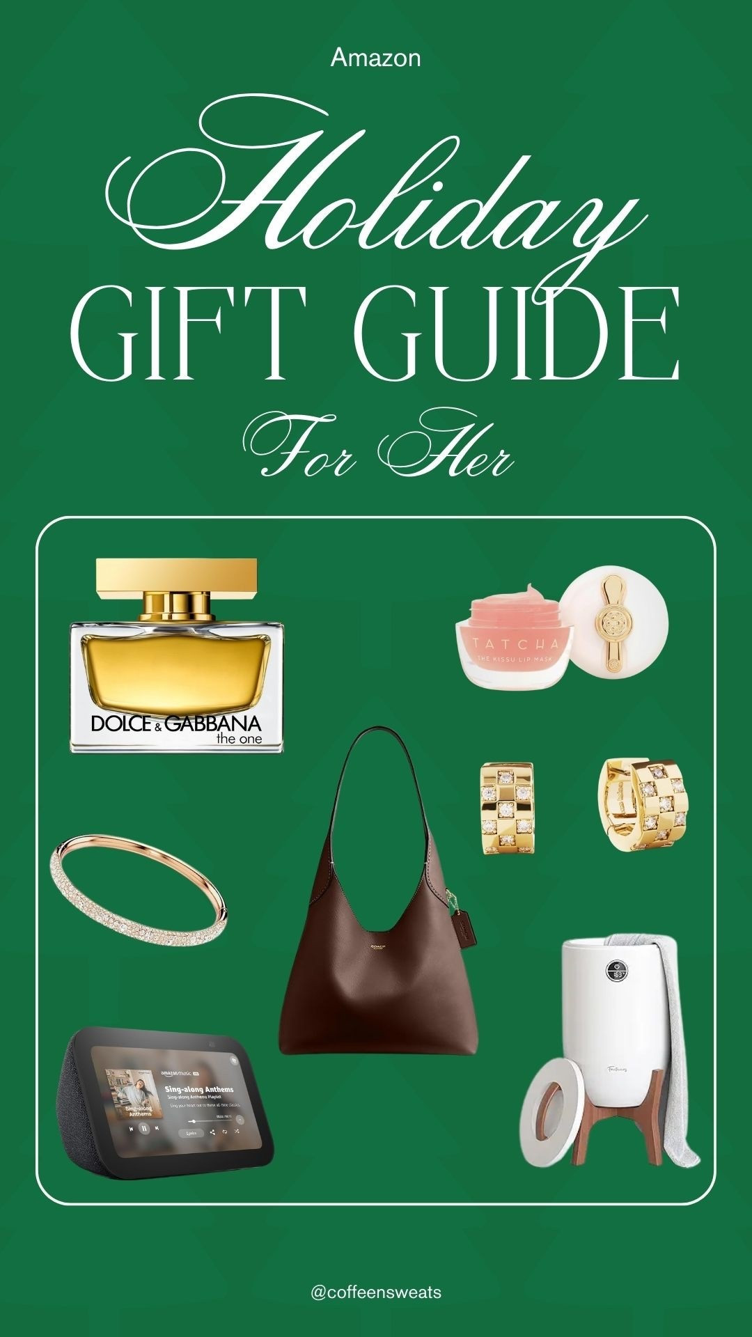 Amazon gift guide for her #coach #handbag #towelwarmer #earrings #bracelet

#LTKHoliday #LTKGiftGuide #LTKSeasonal