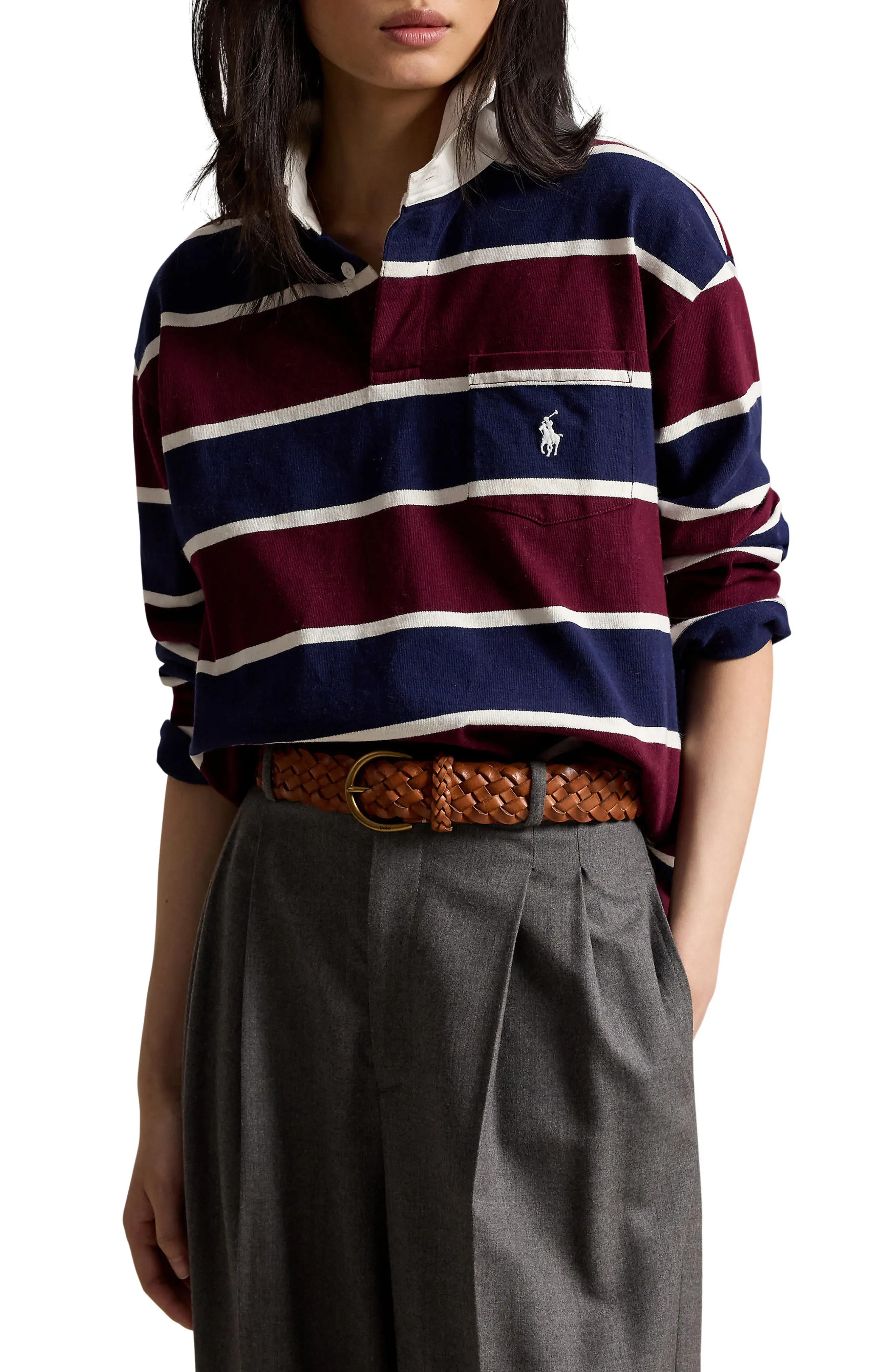 Polo Ralph Lauren Stripe Rugby Shirt (Women) | Nordstrom | Nordstrom