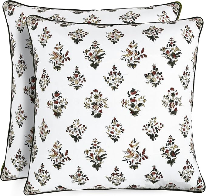 CPC Throw Pillow Covers for Couch, 20x20 Inch Decorative Couch Pillows for Living Room, 100% Cott... | Amazon (US)