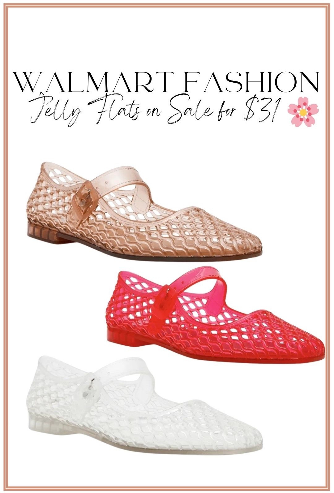These are SO good 🤍✨ the cutest Dolce Vita jelly flats are now on Walmart and on sale for just $31 🙌🏼

I love the breathable woven detail, the comfy flat fit, and that they come in THREE versatile colors (you honestly can’t go wrong with any of them 🤭). Perfect for spring outfits, errands, travel days, or even dressed up with a cute dress 🌸

Such an easy way to elevate your everyday looks 💕

#walmartfashion #walmartfinds #jellyflats #dolcevita #springshoes #affordablestyle #everydaystyle #momstyle #springoutfits #budgetfriendlyfashion #styleonabudget #walmartstyle #shoefinds #springfashion #capsulewardrobe #elevatedbasics

#LTKSaleAlert #LTKootd